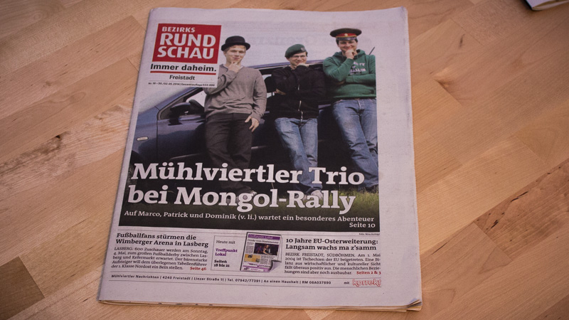 Titelseite der Freistädter Rundschau